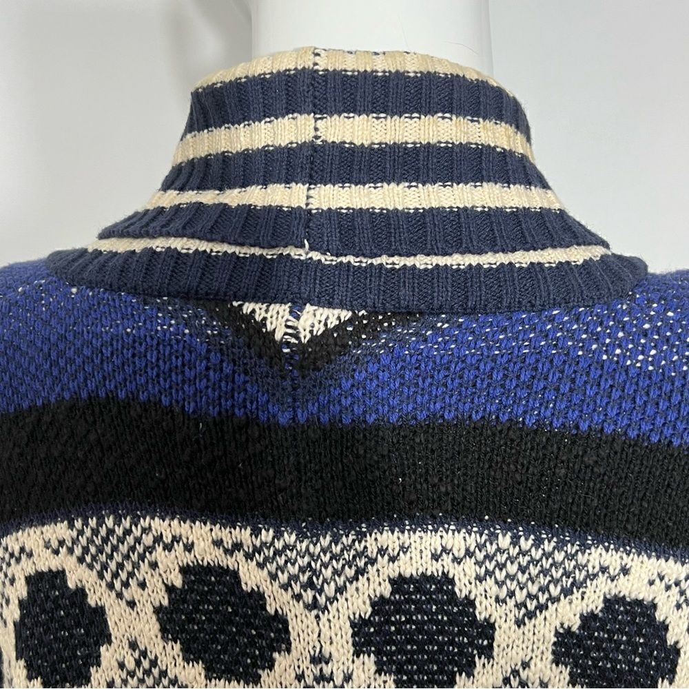 Lucky Brand Blue/Black Open‎ Front Boho Cardigan - M - Picture 12 of 14